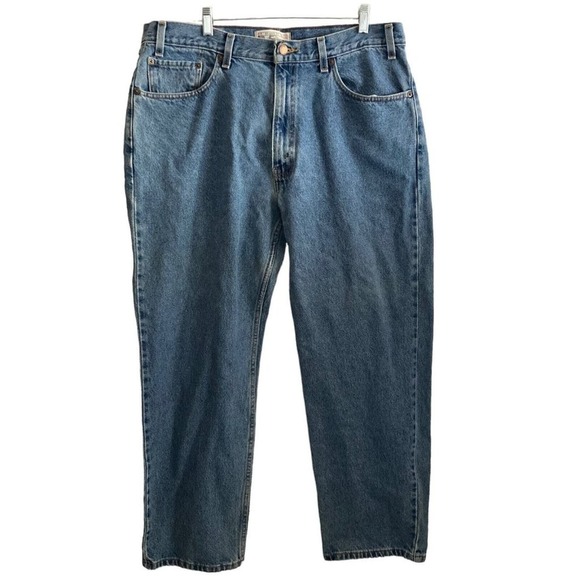 Levis Jeans Mens 38x30 Relaxed Fit Blue Medium Wash Stretch - Picture 11 of 11